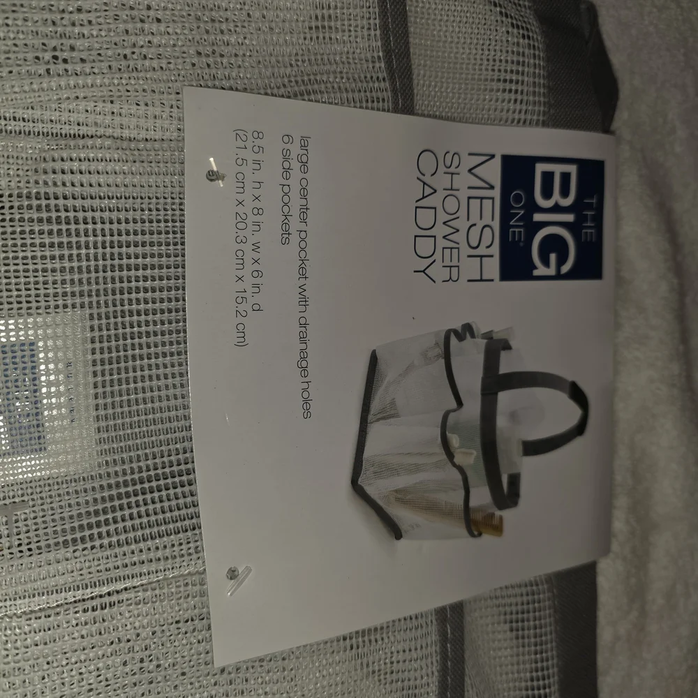 BIG Gray Mesh Shower Caddy